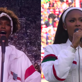 Coco Jones revive Whitney Houston no Super Bowl e transforma o pré-jogo em palco de legado e identidade